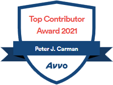 Top Contributor Award 2021 Peter J. Carman Avvo
