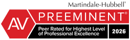 Martindale-Hubbell | AV | Preeminent | Peer Rated for Highest Level of Professional Excellence | 2026